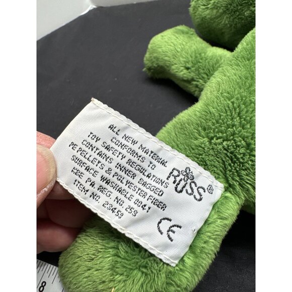 Dermot Russ 10” Plush Frog Toy Green Stuffed Animal - Picture 7 of 7